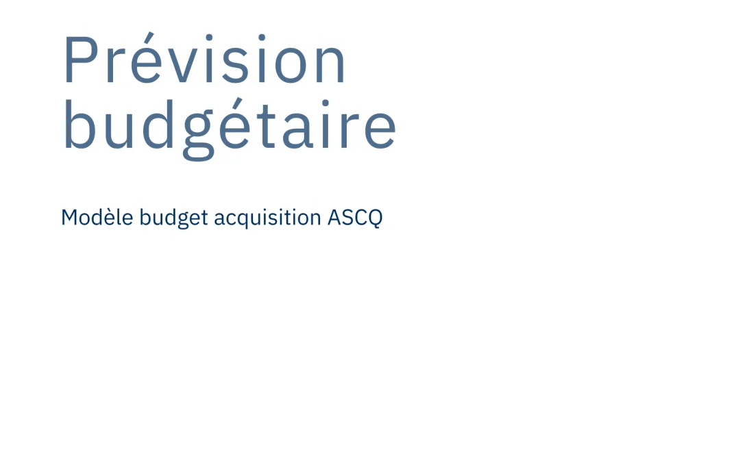 Modèle budget acquisition ACSQ