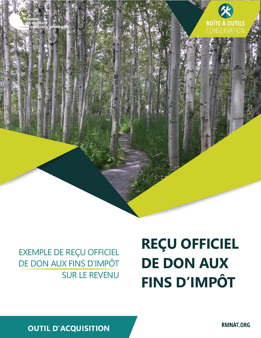 Exemple de reçu officiel de don à fournir au donateur