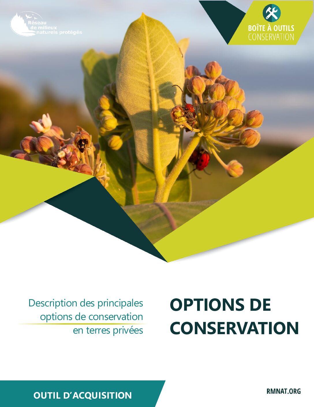 Description des principales options de conservation en terres privées